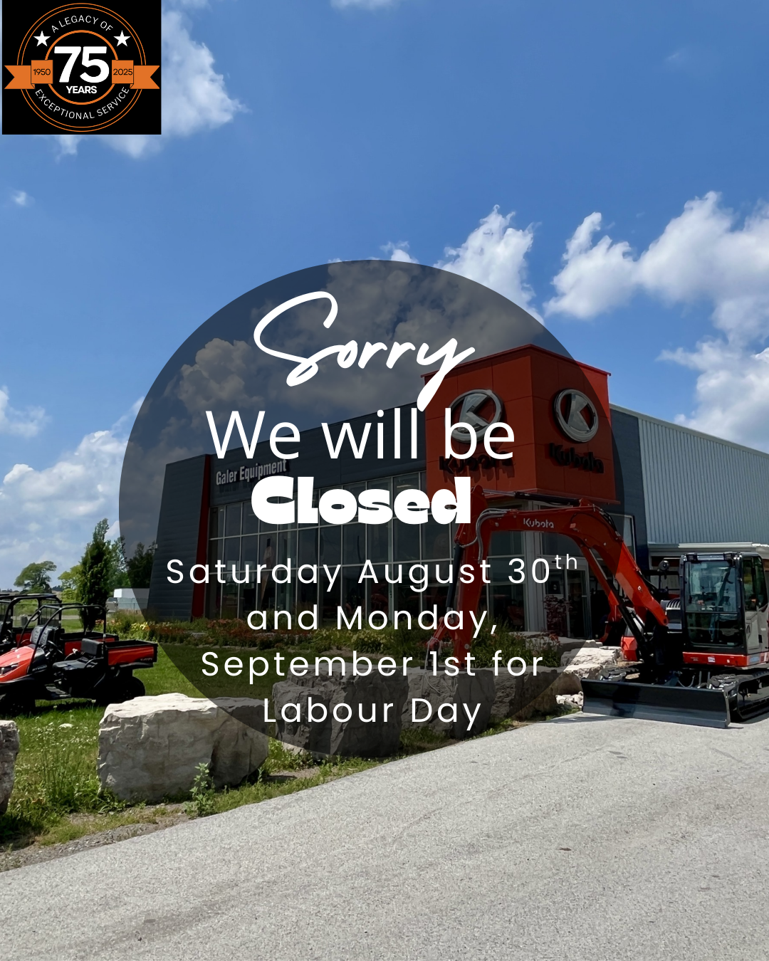 Kubota Big Orange Event Sale - Join us on May 2-9, 2025.